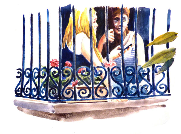 ESPIAS EN UN BALCON