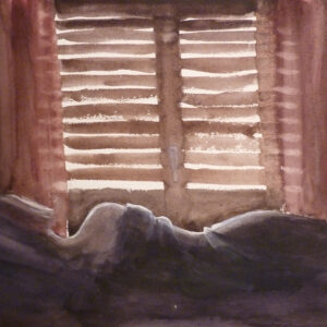 Silueta con persiana