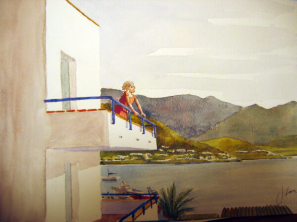 MUJER EN EL BALCON